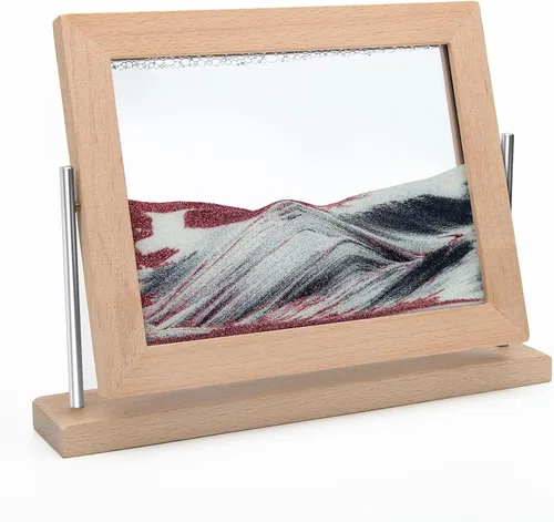 Coitak Imagen de arte de arena móvil, imagen dinámica de arena, arte de arena móvil de escritorio para decoración del hogar y oficina (oro rosa)
