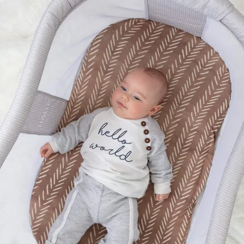 Miniatura 6 de Pobibaby - Paquete de 2 sábanas premium para moisés estándar - Mezcla de algodón ultrasuave, elegante patrón de bosque, seguras y ajustadas