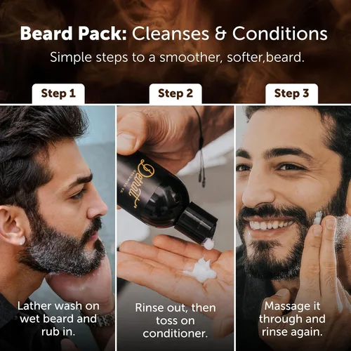 Miniatura 6 de Detroit Grooming Co. Acondicionador de barba y barba - Kit para hombre - Suaviza, fortalece, hidrata, infundido con aceite de argán, extracto