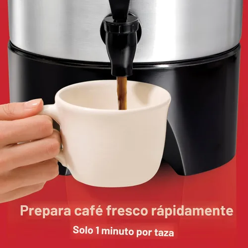 Miniatura 3 de Hamilton Beach Urna de café de 45 tazas y dispensador de bebidas calientes, color plateado