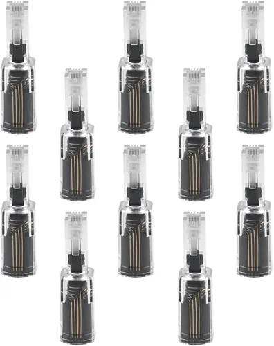 Power Gear Desenredador de cable telefónico, paquete de 10, rotación de 360 grados sin enredos, enchufe al teléfono fijo, para uso en el hogar u