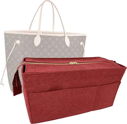 Organizador de bolsas para LV Neverfull GM (cubierta superior con cremallera fija) - Fieltro premium (hecho a mano/20 colores)