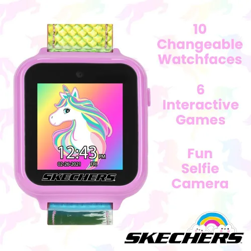 Miniatura 4 de Accutime Skechers Kids - Reloj inteligente con pantalla táctil de aprendizaje educativo para niñas, niños, niños pequeños, cámara para selfies