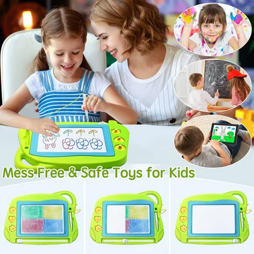 Miniatura 2 de Pizarra pequeña y magnética para dibujar. Almohadilla colorida y fácilmente borrable para dibujar y hacer bocetos. Juguete educativo para niños