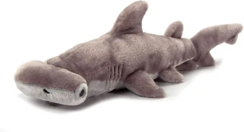 The Petting Zoo Bonnethead - Peluche de tiburón, regalos para niños, animales salvajes del océano Onez, juguete de peluche de tiburón marrón, 20