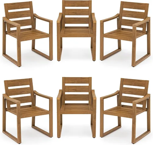 Miniatura 12 de Cozyman HDPS Sillas de comedor al aire libre, 350 libras, sillas de comedor de patio con reposabrazos, sillas de cocina al aire libre para todo