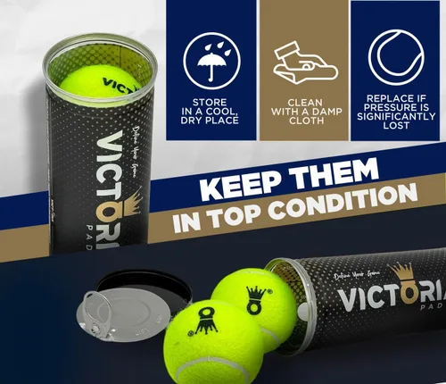 Miniatura 4 de Pelota – Pelotas de pádel profesionales certificadas por FIP – Pelotas de pádel duraderas con rebote constante – Fieltro de alta calidad para alto