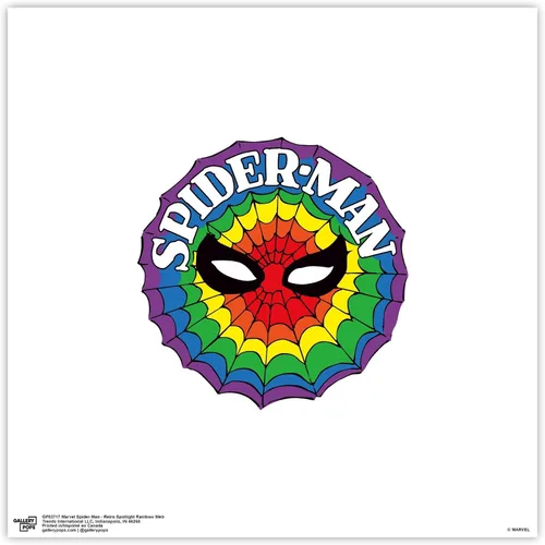 Miniatura 9 de Trends International Gallery Pops Marvel Spider-Man - Póster de pared retro con diseño de arco iris, 12.00 x 12.00 pulgadas, versión de marco negro