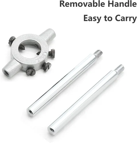 Miniatura 4 de Llave de mango redondo de 1-3/4 pulgadas/1.772 in, mango de llave de troquel ajustable, mango de troquel de rosca resistente (métrico, M16-M20)