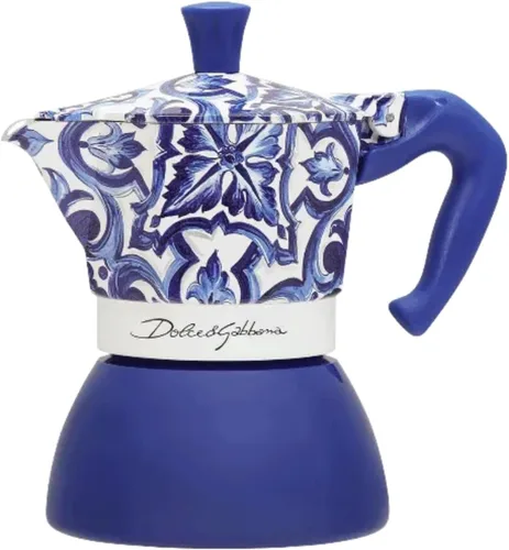 Bialetti Dolce & Gabbana Mocinduction Blue Mediterraneo 4 tazas de inducción (máquina de café, café expreso)