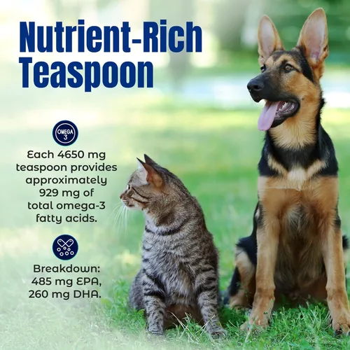 Miniatura 5 de Life Line Pet Nutrition Suplemento omega-3 de aceite de pescado salvaje de Alaska para piel y pelaje, apoya la salud cerebral, ocular y cardíaca