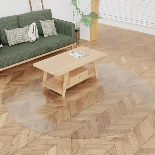 Miniatura 19 de Tapete de plástico transparente para debajo de la mesa de comedor, 4 pies, redondo, antideslizante, impermeable, alfombra de vinilo para el hogar