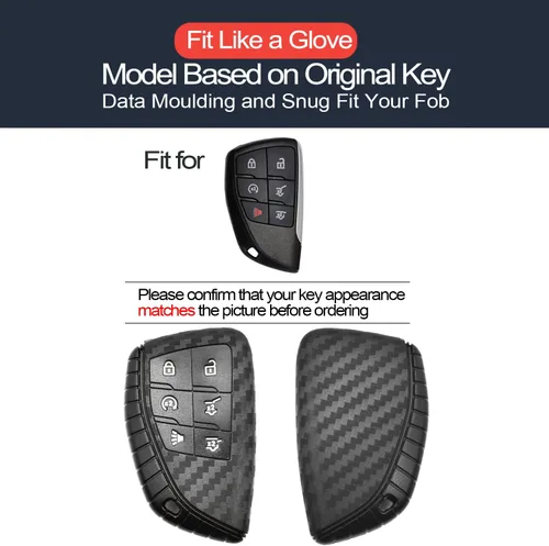 Miniatura 2 de 2 piezas Compatible con Chevrolet GMC Funda para Llavero de Coche Cadena de Llaves para Chevrolet Colorado Suburban Tahoe GMC Canyon Yukon Yukon XL