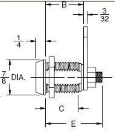 Miniatura 3 de Sintron General Lock - Longitud de repuesto de 0.75 pulgadas, 0.748 in, paquete de 5 unidades, cerradura tubular con llave igual, cerradura de leva