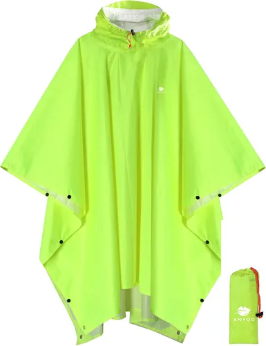 Miniatura 137 de ANYOO Poncho de lluvia con capucha para adultos, impermeable, ligero, para hombres y mujeres, chaqueta de lluvia reutilizable para emergencias al