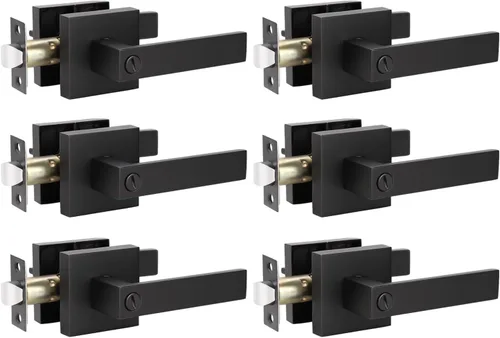 Miniatura 104 de KNOBWELL - Juego de cerradura con 1 picaporte resistente para puertas de una cara, ideal para puertas interiores reversibles, 0.93 libras