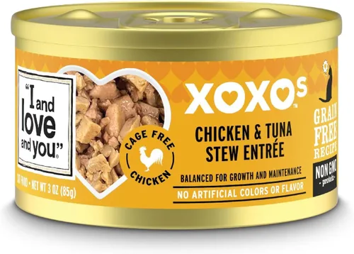 I and love and you XOXOs - Alimento húmedo para gatos, pollo + paté de atún, sin granos, sin relleno, paquete de 24 latas de 3 onzas
