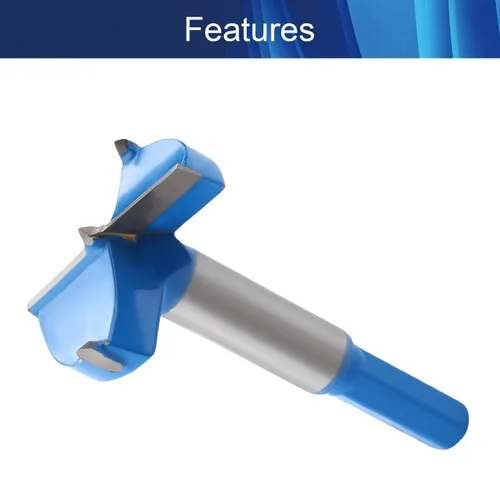 Miniatura 3 de Forstner Broca de taladro de 1.65 pulgadas / 1.654 in para carpintería, brocas de perforación de madera de carburo con mango hexagonal de 2/5