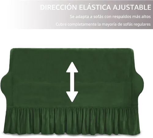Miniatura 5 de NICEEC Funda de Sofá Súper Suave de 1 Pieza Verde Funda Elástica para Sofás Stretch Universal Spandex Fundas de Sofá para Sala de Estar Fácil Ajuste