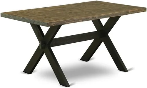 Miniatura 17 de East West Furniture VT026 Mesa de comedor estilo V – una mesa de cocina rectangular con patas elegantes, 36 x 60 pulgadas, multicolor