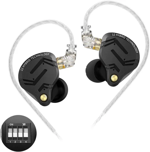 Miniatura 12 de KZ ZS10 Pro X - Auriculares para juegos, monitor intrauditivo KZ, monitor de oído mejorado 4BA 1DD con cable, auriculares IEM multicontrolador