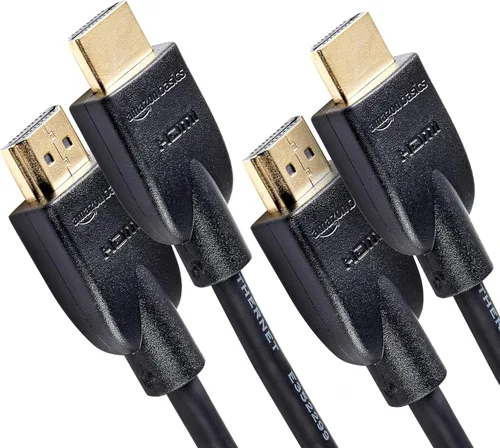 Miniatura 20 de Amazon Basics Cable HDMI, paquete de 2, 6 pies, 4K @60Hz, cable HDMI 2.0 4K de alta velocidad (18 Gbps), 2160p, 48 bits, compatible