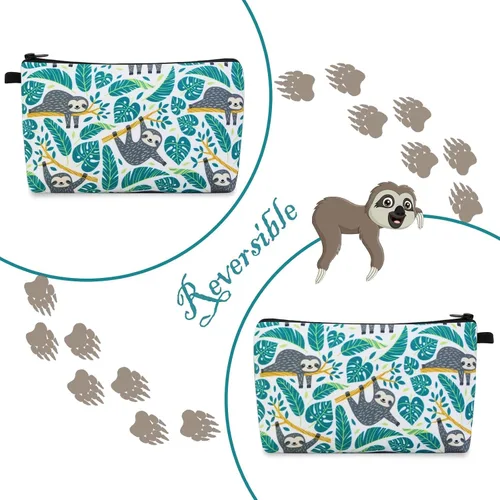 Miniatura 8 de MAGEFY Bolsa de maquillaje pequeña impermeable, bolsa de cosméticos portátil de viaje con cremallera, bolsa de maquillaje ligera