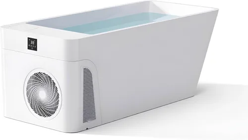 Smart - Bañera fría – Bañera de hielo aislada al aire libre con enfriador para atletas, cápsula larga de recuperación silenciosa para atletas,