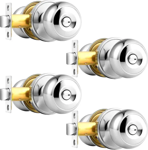 Miniatura 38 de Probrico - Pomo de puerta de bronce aceitado, perillas interiores de bronce para baño, perillas de privacidad para puerta de dormitorio con Bronce