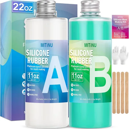 Miniatura 8 de Kit de fabricación de moldes de silicona, gel de sílice líquido elástico 15A de 22 onzas para moldear moldes de resina y moldes de velas y jabón