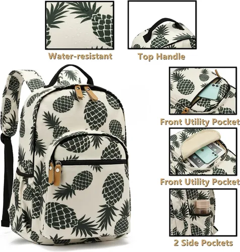 Miniatura 110 de Leaper Mochila para laptop para mujer: linda mochila floral para escuela, universidad, viajes, trabajo, mochila ligera para niños, Negro margarita