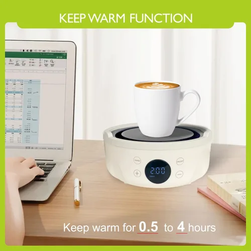Miniatura 8 de Mini placa eléctrica pequeña – 600 W, 9 niveles de calor, mini placa eléctrica eléctrica, tamaño perfecto para olla Moka, hacer té y más, adecuado