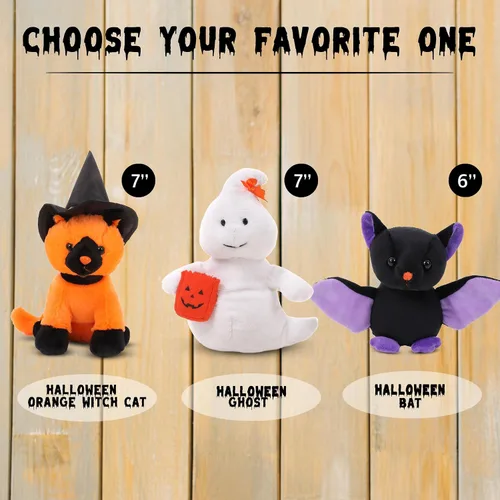 Miniatura 7 de Animal de peluche espeluznante de murciélago de Halloween, adorable juguete de peluche de murciélago lindo y espeluznante, decoración perfecta