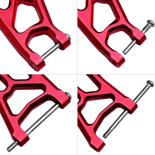 Miniatura 3 de Juego de 4 brazos en A de suspensión delantera y trasera de aluminio y barra de amarre para 1/10 Traxxas Slash 2WD actualizaciones piezas, reemplazo