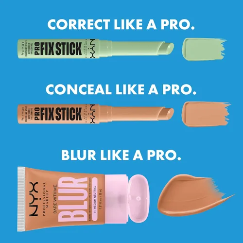 Miniatura 7 de NYX PROFESSIONAL MAKEUP Pro Fix Stick Corrector Ocultador, Corrector en Barra de Cobertura Media Modulable - Albaricoque 0.5 ALABRICOTE