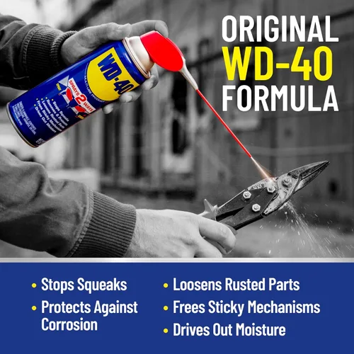 Miniatura 6 de WD-40 - Paquete combinado de lubricante de silicona multiuso y especialista, aerosoles inteligentes de paja de 2 maneras, fórmula original de 12