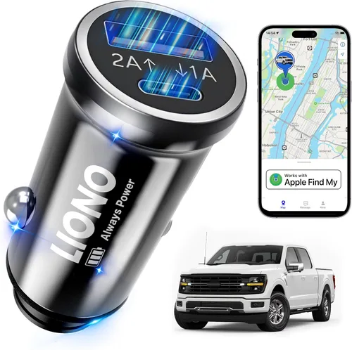 LIONO Rastreador y cargador GPS para automóvil con batería recargable incorporada, rastreador GPS para vehículos, rastreador oculto para automóvil