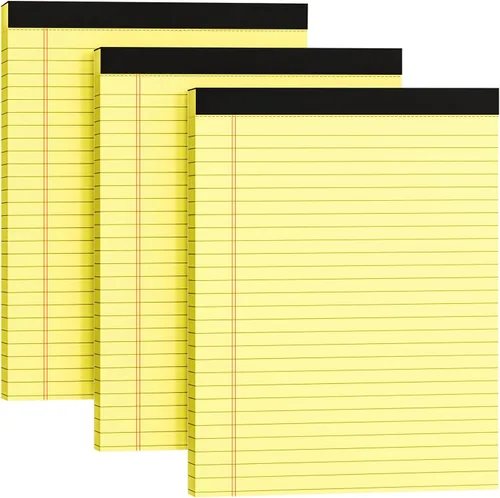 Miniatura 7 de Blocs de Notas 5x8, Paquete de 4 Blocs de Notas Legales Pequeñas 5x8 Amarillo, Blocs de Notas Legales con Renglones para Universidad, Blocs de Papel