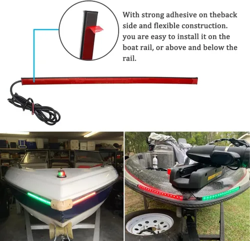 Miniatura 3 de Boaton Luces de navegación LED para barco marino, luces de pesca nocturna, sin taladrar, luces de arco para cubierta, luces de cortesía, luces