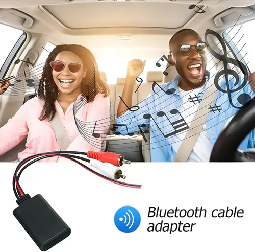 Miniatura 6 de AUCELI Adaptador de cable Bluetooth inalámbrico universal para automóvil, 2 RCA Aux Audio, conector de radio, entrada de carbohidratos, reproducción