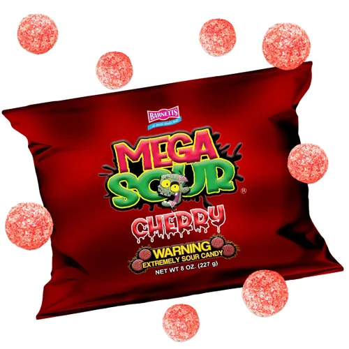Miniatura 26 de Barnetts - Mega Sour Candy Apple 3.67 oz - Bolsas dulces de moda - Dulces tradicionalmente hechos a mano - Revestimiento agrio dura 20 segundos