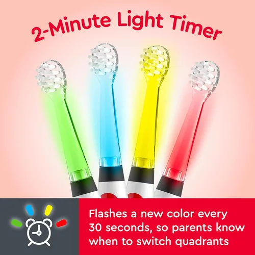 Miniatura 3 de Brusheez Cepillo de dientes sónico para niños pequeños - Cepillo de dientes seguro y suave para edades 1-3 con temporizador de 2 minutos Spotty