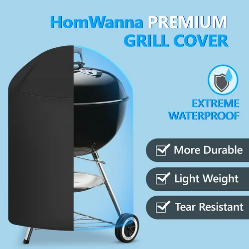 Miniatura 3 de Funda para Parrilla Kettle de 22 Pulgadas - Funda Superior para Parrilla de Carbón para Parrilla Weber Kettle - Fundas de Barbacoa al Aire Libre