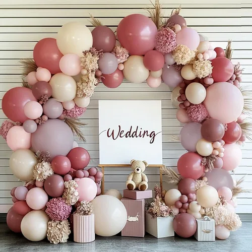 Miniatura 10 de Kit de Arco de Globos Azul Polvoriento Dorado, Kit de Arco de Globos Pastel de Doble Relleno Azul Claro Azul Oscuro Mezclilla Azul Pálido con Globos