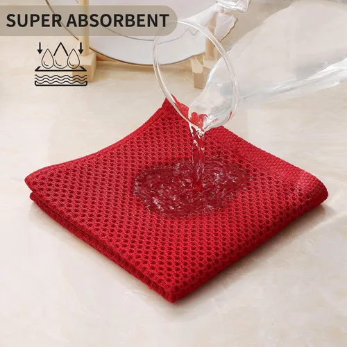 Miniatura 337 de Kitinjoy - Paños de cocina de 100 % algodón, tela de tejido gofrado, paño de limpieza ultrasuave, absorbente y de secado rápido. Beige