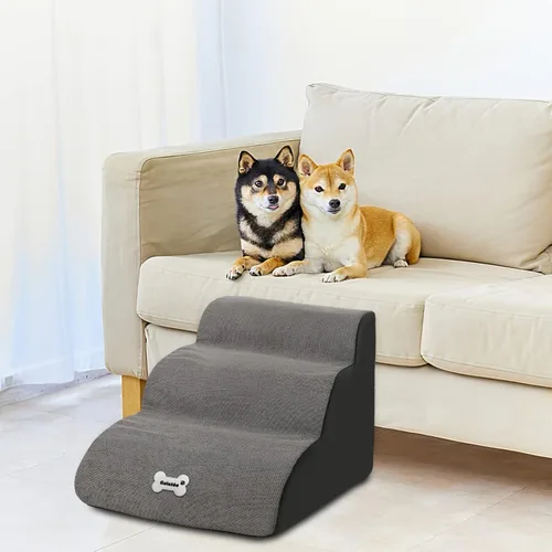 Miniatura 7 de Escaleras para mascotas, lavable y con cremallera, rampa extraíble para mascotas, escaleras de esponja de alta densidad para perros