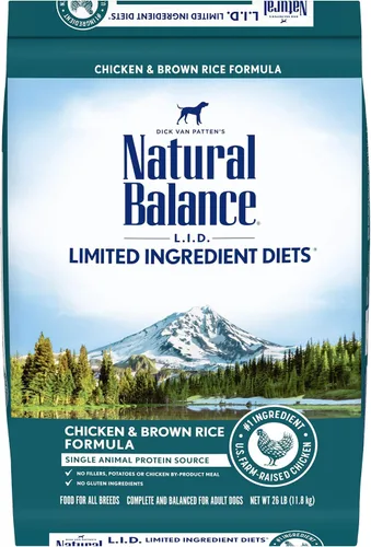 Miniatura 22 de Natural Balance Alimento seco para perros adultos de ingredientes limitados con granos saludables, receta de cordero y arroz integral, 12 libras