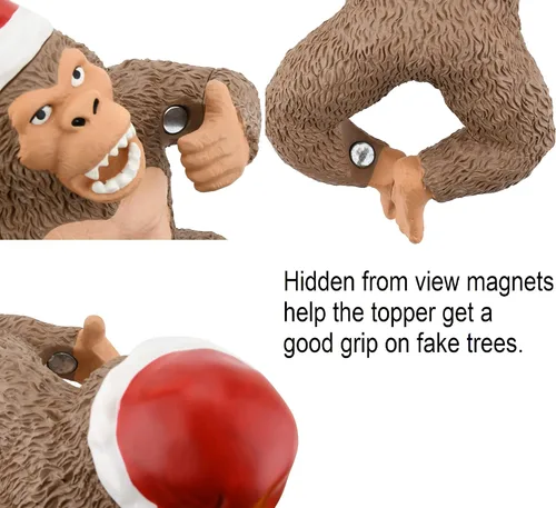 Miniatura 5 de Tree Buddees King Kong Climbing The Tree - Decoración para árbol de Navidad, grande, 10 pulgadas
