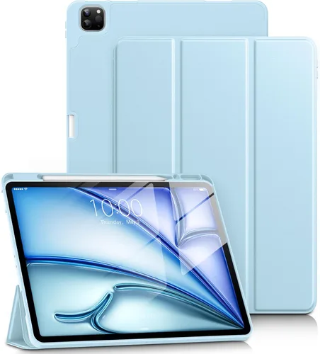 Miniatura 11 de DTTO Funda para iPad Air de 13 pulgadas M3/M2 2025/2024, iPad Pro de 12.9 pulgadas (6ª/5ª/4ª/3ª generación), funda suave con soporte triple delgado