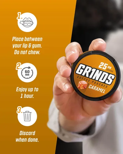 Miniatura 6 de Bolsas de café Grinds 3 latas de vainilla Sin tabaco, sin nicotina alternativa saludable 18 bolsas por lata